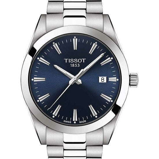 Tissot Gentleman Quartz Blue Dial Watch For Men - T127.410.11.041.00 Watches Tissot   