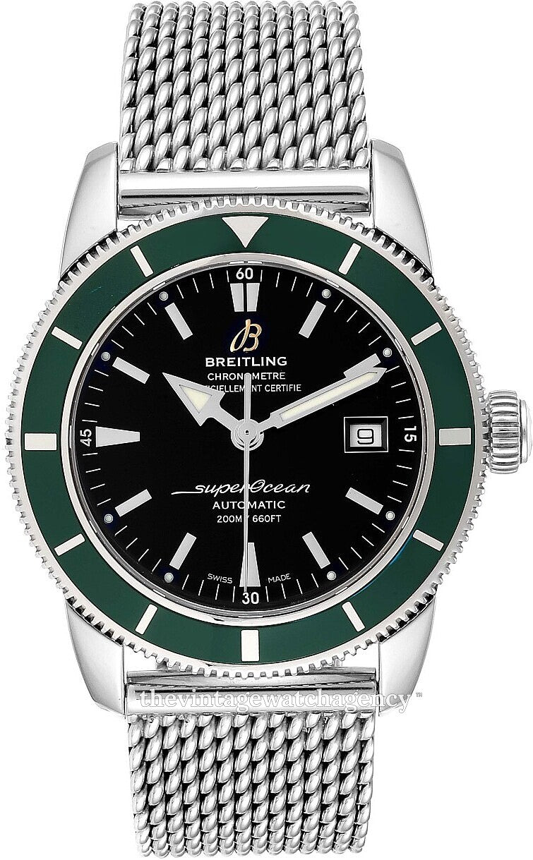 Breitling Superocean Heritage 42mm Chronograph Green Bezel Mens Watch - A1732136 Watches Breitling   