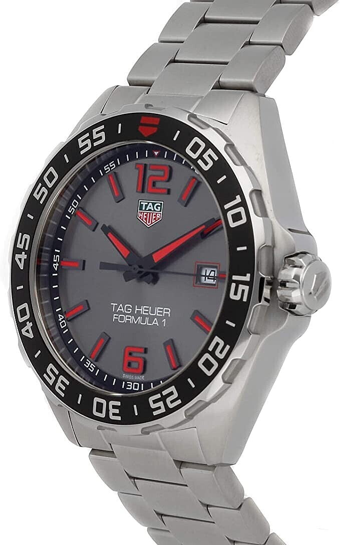 Tag Heuer Formula 1 Quartz 43mm Anthracite Dial Silver Steel Strap Watch for Men - WAZ1018.BA0842 Watches Tag Heuer   