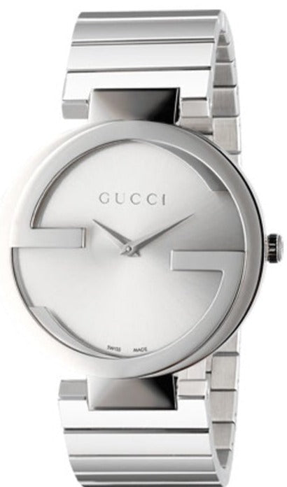 Gucci G Interlocking Silver Dial Silver Steel Strap Watch For Women - YA133308 Watches Gucci   