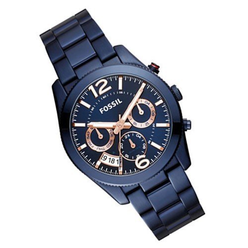 Fossil Perfect Boyfriend Multifunction Blue Dial Blue Steel Strap Watch for Women - ES4093 Watches Fossil   