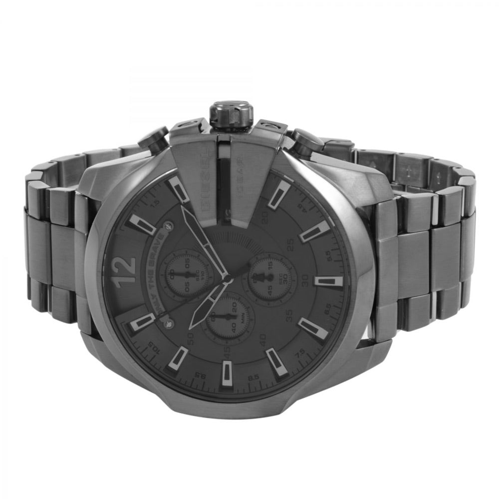 Diesel Mega Chief Chronograph Grey Dial Gunmetal Men's Watch - DZ4282 Watches Diesel   