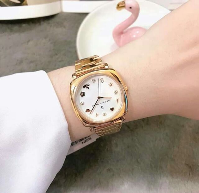 Marc Jacobs Mandy White Dial Rose Gold Stainless Steel Strap Watch for Women - MJ3574 Watches Marc Jacobs   