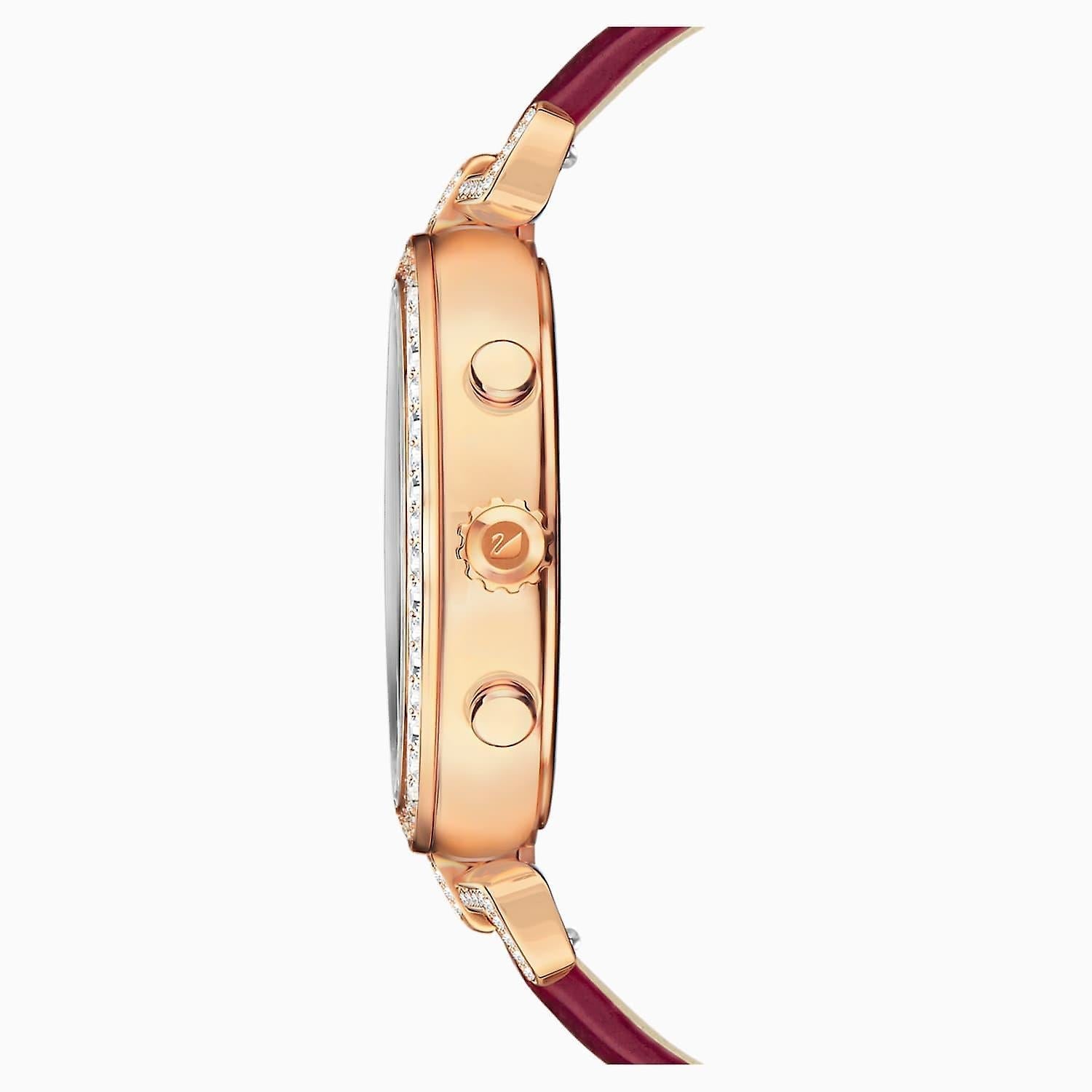 Swarovski Era Journey Red Dial Red Leather Strap Watch for Women - 5416701 Watches Swarovski   