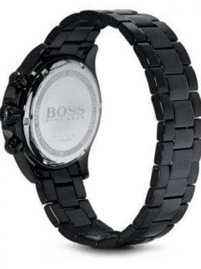 Hugo Boss Ikon Chronograph Black Dial Black Steel Strap Watch for Men - 1512961 Watches Hugo Boss   