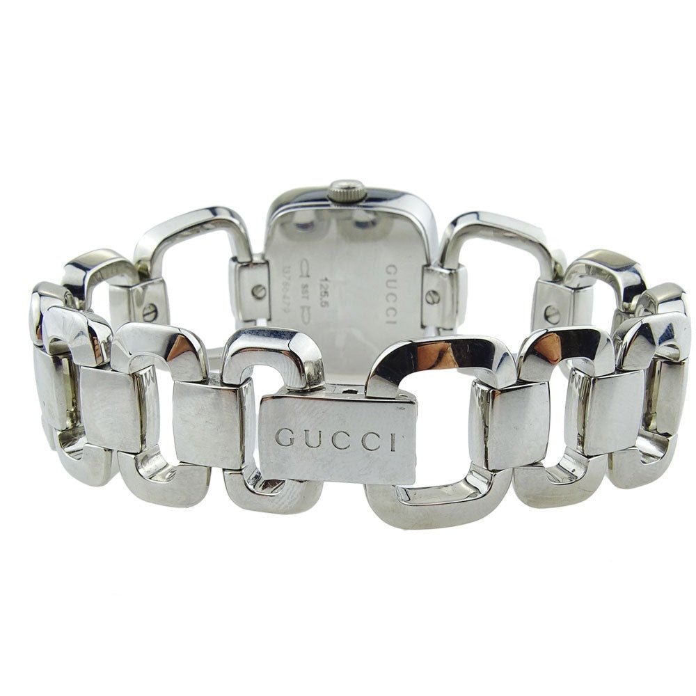 Gucci G Gucci Diamond Mother of Pearl Dial Silver Steel Strap Watch For Women - YA125502 Watches Gucci   