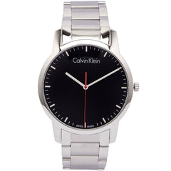 Calvin Klein City Black Dial Silver Steel Strap Watch for Men - K2G2G141 Watches Calvin Klein   