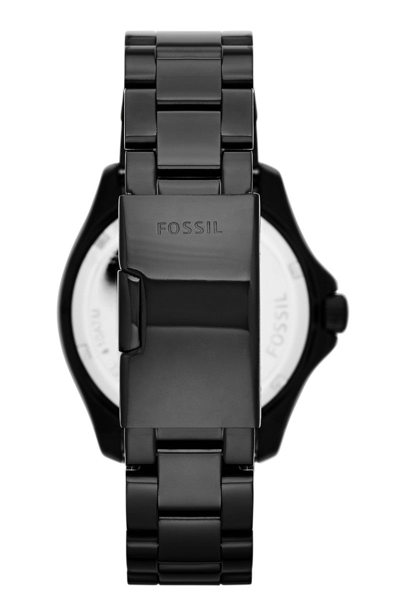 Fossil Cecile Multi Function Black Dial with Crystals Black Steel Strap Watch for Women - AM4522 Watches Fossil   