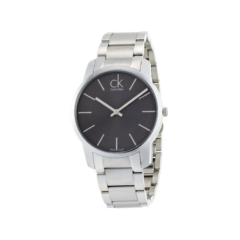 Calvin Klein City Black Dial Silver Steel Strap Watch for Men - K2G21161 Watches Calvin Klein   