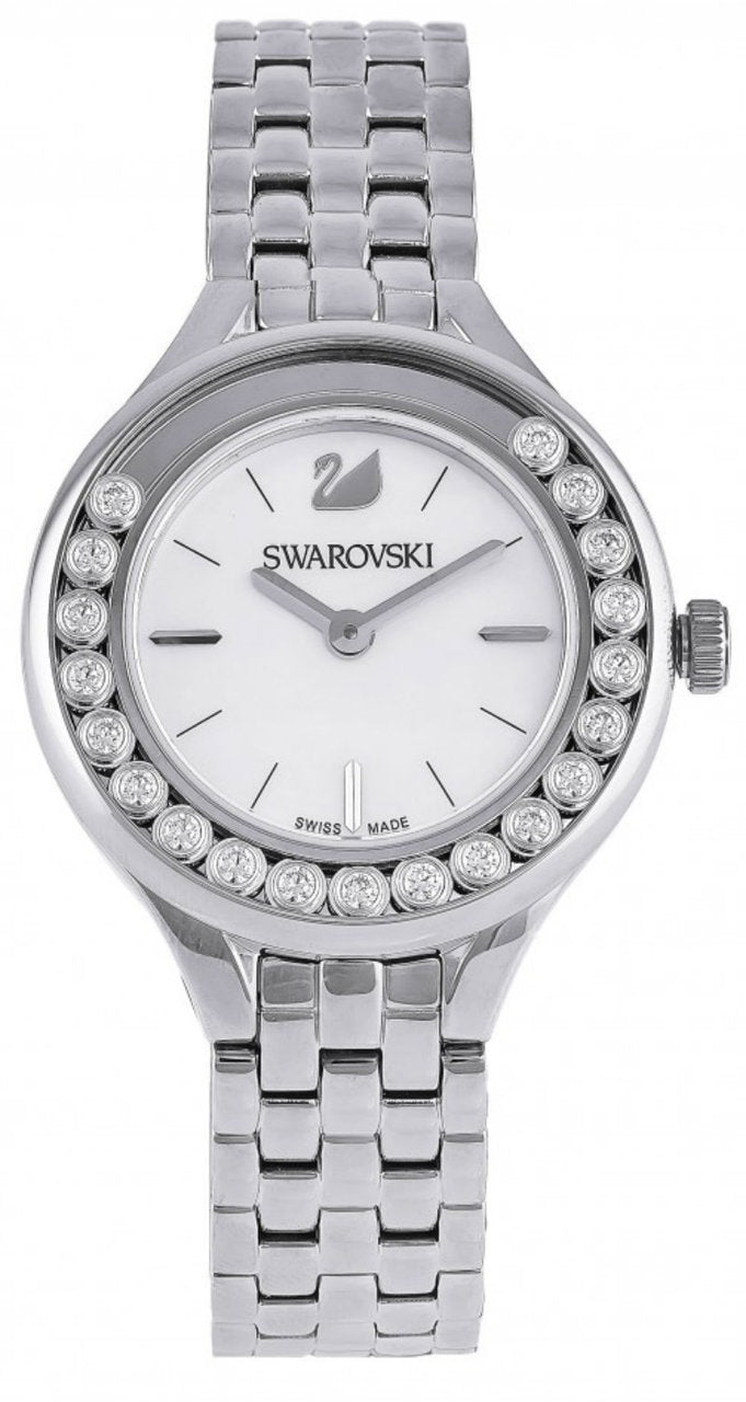 Swarovski Lovely Crystals Mini White Dial Silver Steel Strap Watch for Women - 5242901 Watches Swarovski   