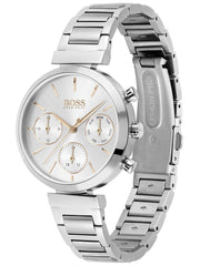 Hugo Boss Flawless Silver Dial Silver Steel Strap Watch for Women - 1502530 Watches Hugo Boss   