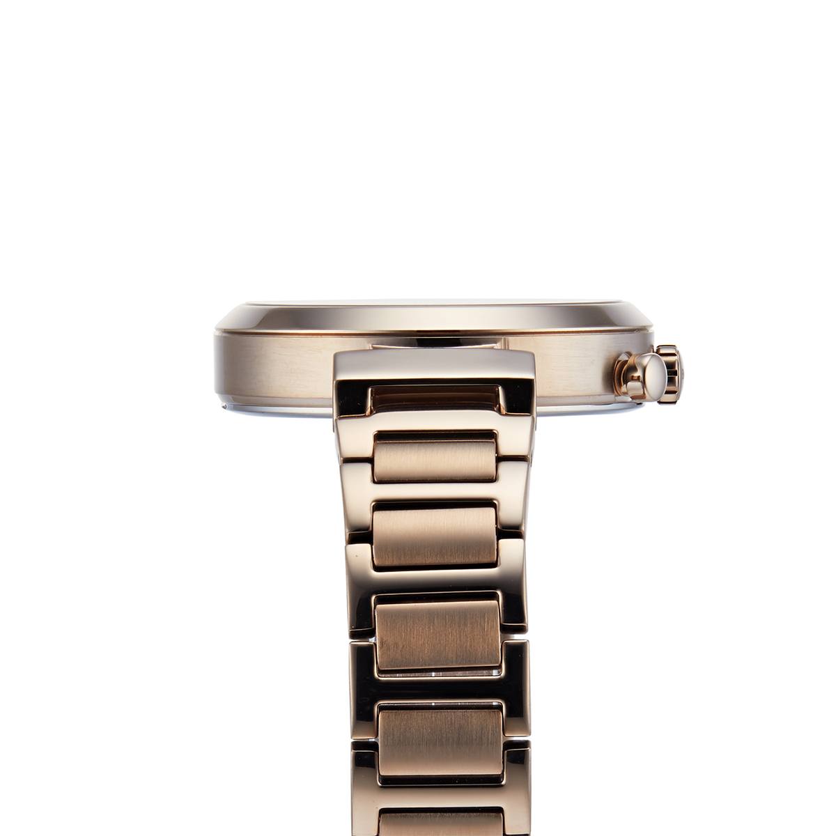 Hugo Boss Flawless Quartz White Dial Gold Steel Strap Watch for Women -1502531 Watches Hugo Boss   