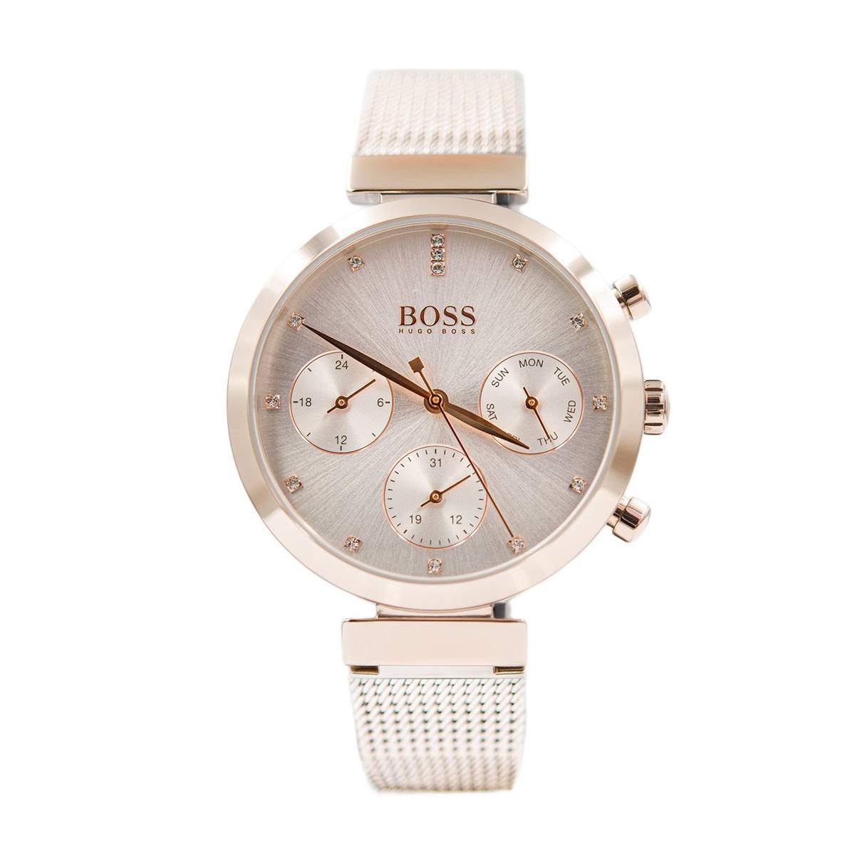 Hugo Boss Flawless White Dial Gold Mesh Bracelet Watch for Women - 1502553 Watches Hugo Boss   