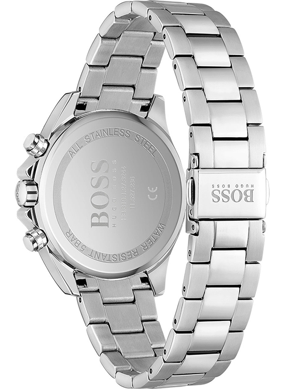 Hugo Boss Novia Chronograph Silver Dial Silver Steel Strap Watch for Women - 1502616 Watches Hugo Boss   