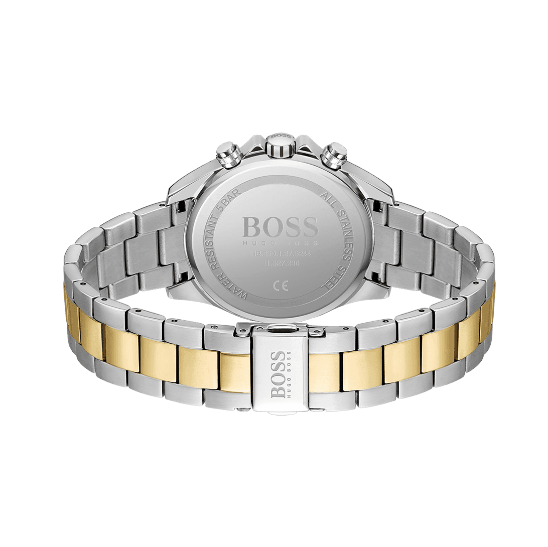 Hugo Boss Novia Gold Dial Two Tone Steel Strap Watch for Women - 1502618 Watches Hugo Boss   