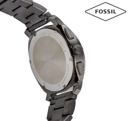 Fossil Machine Chronograph Grey Dial Grey Steel Strap Watch for Men - FS5172 Watches Fossil   