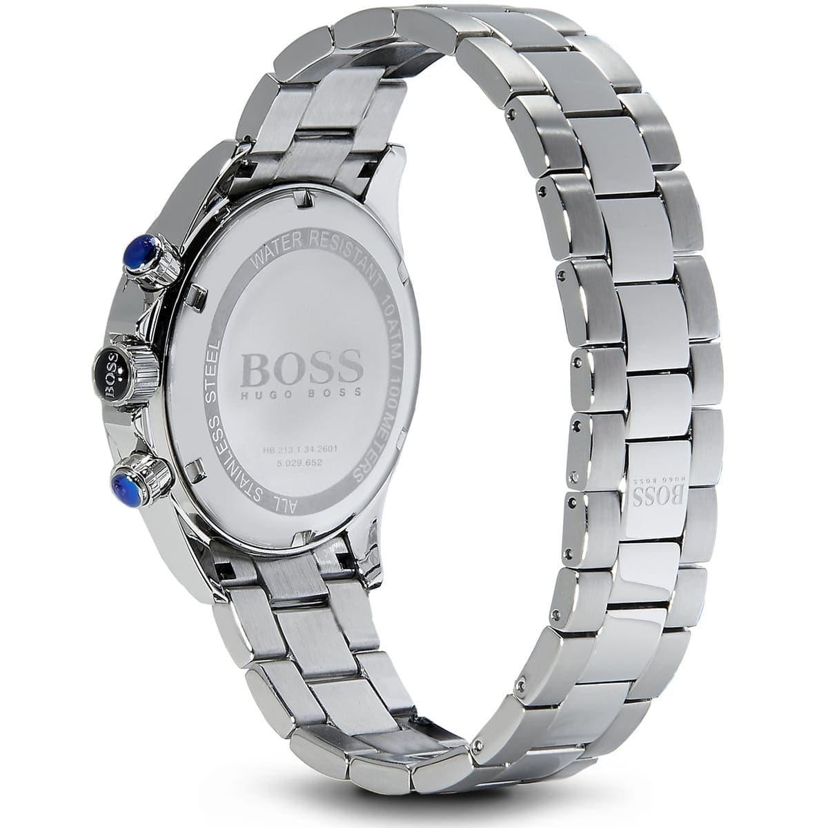 Hugo Boss Ikon Blue Dial Silver Steel Strap Watch for Men - 1512963 Watches Hugo Boss   