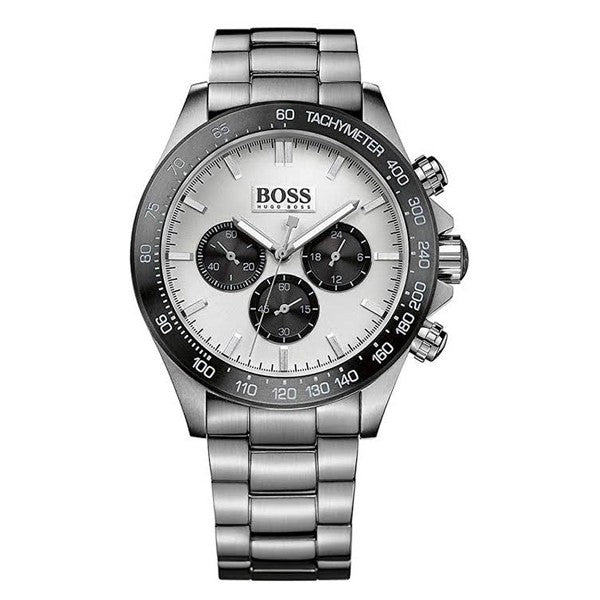 Hugo Boss Ikon White Dial Silver Steel Strap Watch for Men - 1512964 Watches Hugo Boss   