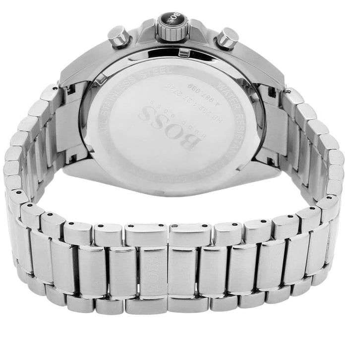 Hugo Boss Driver Black Dial Silver Steel Strap Watch for Men - 1512883 Watches Hugo Boss   