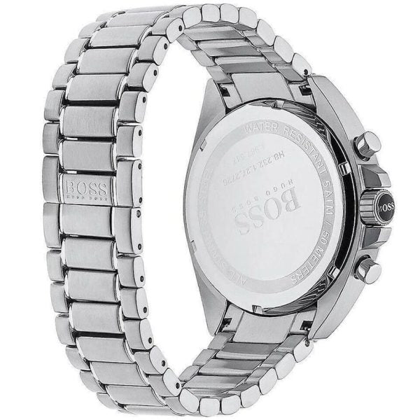 Hugo Boss Aeroliner Chronograph White Dial Silver Steel Strap Watch for Men - 1513182 Watches Hugo Boss   