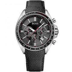 Hugo Boss Driver Black Dial Black Nylon Strap Watch for Men -1513087 Watches Hugo Boss   