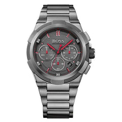 Hugo Boss Supernova Grey Dial Grey Steel Strap Watch for Men - 1513361 Watches Hugo Boss   