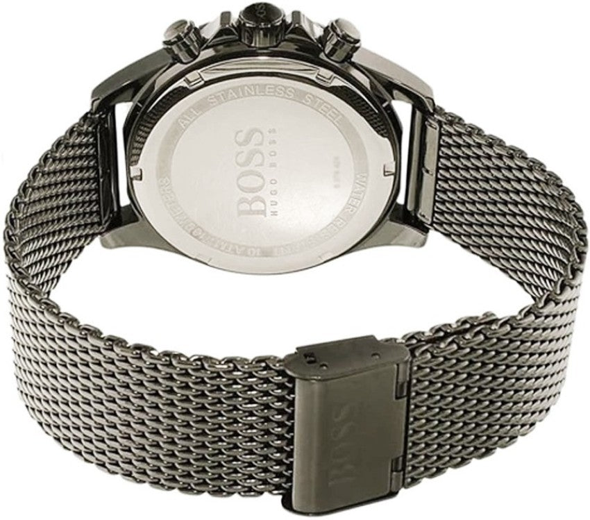 Hugo Boss Ikon Grey Dial Grey Mesh Bracelet Watch for Men - 1513443 Watches Hugo Boss   