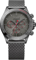 Hugo Boss Ikon Grey Dial Grey Mesh Bracelet Watch for Men - 1513443 Watches Hugo Boss   