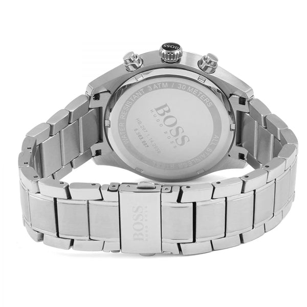 Hugo Boss Grand Prix Blue Dial Silver Steel Strap Watch for Men - 1513478 Watches Hugo Boss   