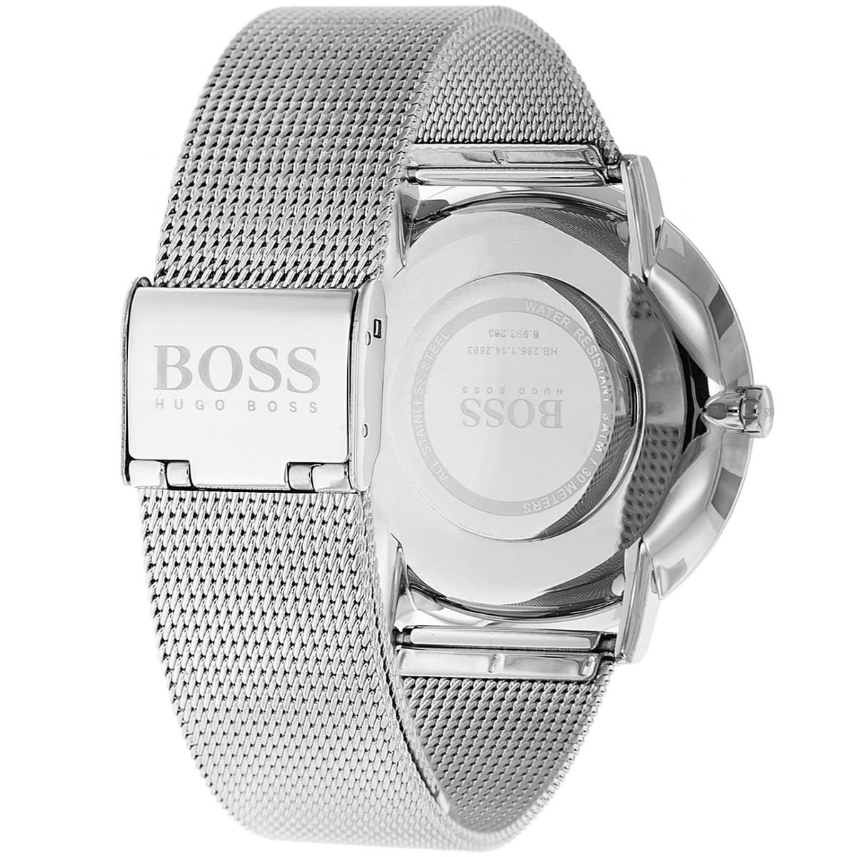 Hugo Boss Ikon Grey Dial Grey Mesh Bracelet Watch for Men - 1513443 Watches Hugo Boss   