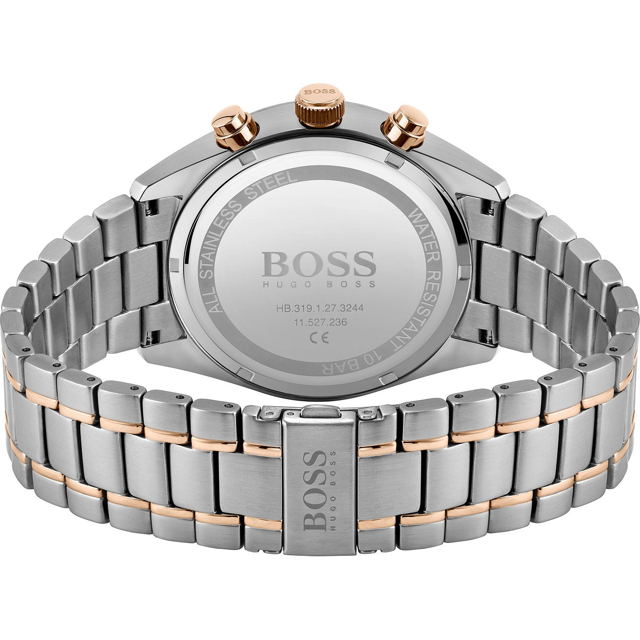 Hugo Boss Trophy Chronograph Grey Dial Silver Steel Strap Watch for Men - 1513634 Watches Hugo Boss   