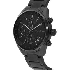 Hugo Boss Grand Prix Black Dial Black Steel Strap Watch for Men - 1513676 Watches Hugo Boss   