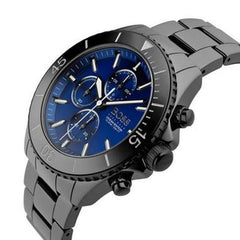 Hugo Boss Ocean Edition Navy Blue Dial Black Steel Strap Watch for Men - 1513743 Watches Hugo Boss   