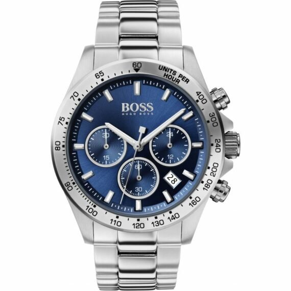 Hugo Boss Ikon Blue Dial Silver Steel Strap Watch for Men - 1512963 Watches Hugo Boss   