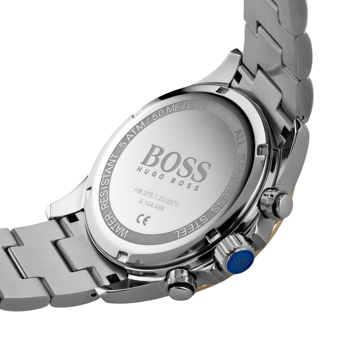 Hugo Boss Here Chronograph Black Dial Two Tone Steel Strap Watch for Men - 1513757 Watches Hugo Boss   