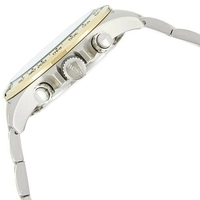 Hugo Boss Hero Blue Dial Two Tone Steel Strap Watch for Men - 1513767 Watches Hugo Boss   