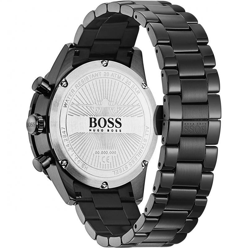 Hugo Boss Aero Black Dial Black Steel Strap Watch for Men - 1513771 Watches Hugo Boss   