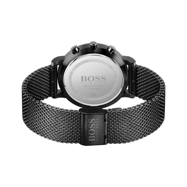 Hugo Boss Integrity Black Dial Black Mesh Bracelet Watch for Men - 1513813 Watches Hugo Boss   