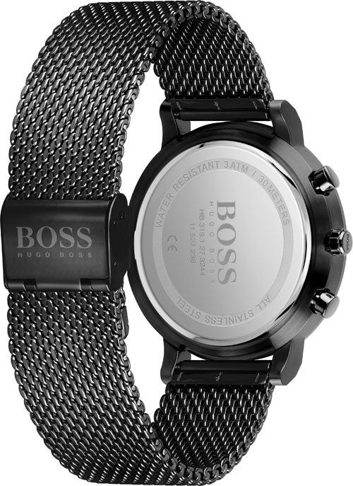 Hugo Boss Integrity Black Dial Black Mesh Bracelet Watch for Men - 1513813 Watches Hugo Boss   