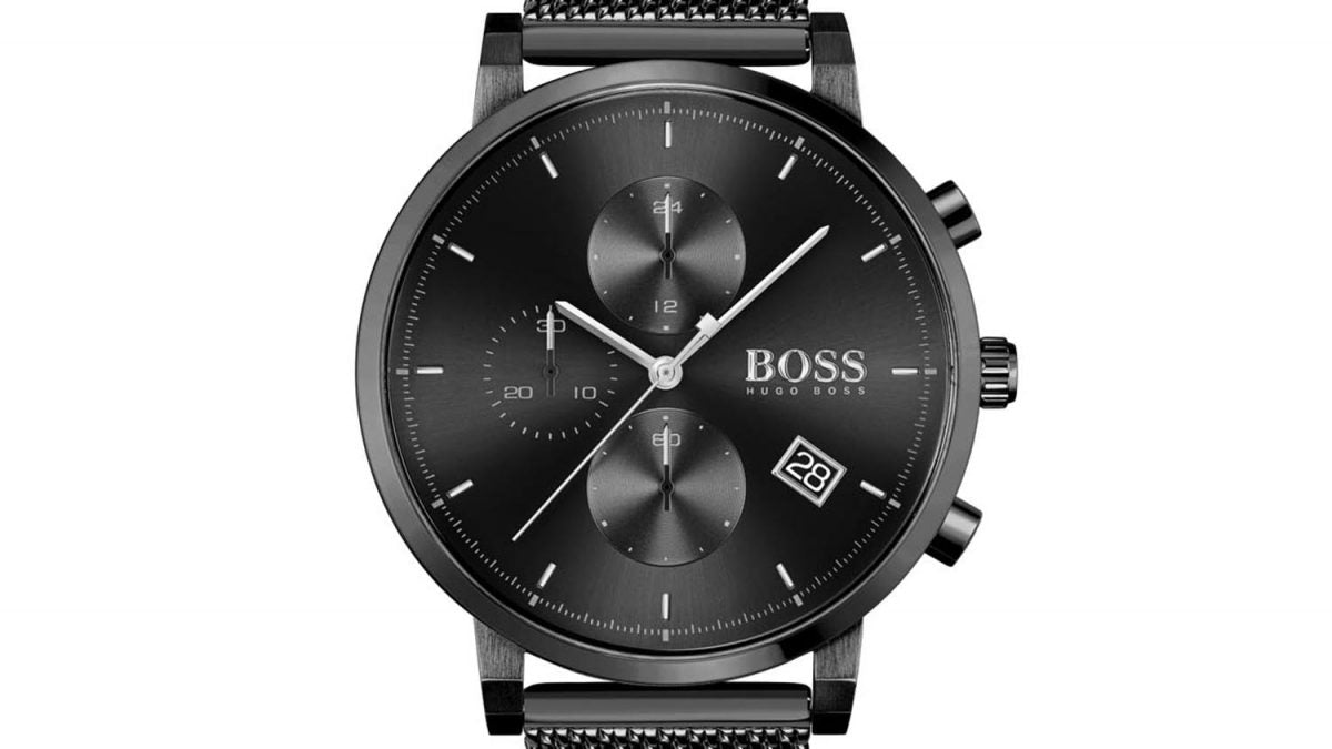 Hugo Boss Integrity Black Dial Black Mesh Bracelet Watch for Men - 1513813 Watches Hugo Boss   