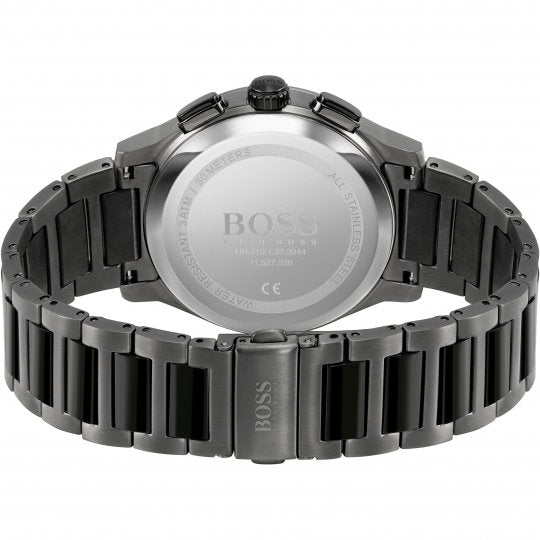 Hugo Boss Peak Black Dial Black Steel Strap Watch for Men - 1513814 Watches Hugo Boss   