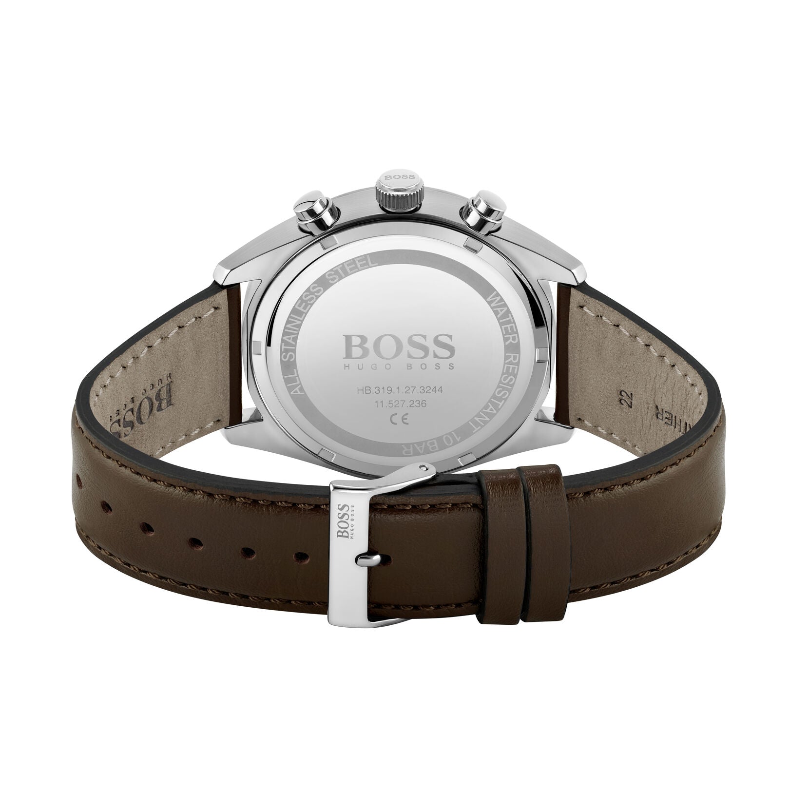 Hugo Boss Navigator White Dial Brown Leather Strap Watch for Men - 1513495 Watches Hugo Boss   