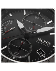 Hugo Boss Pilot Edition Black Dial Black Leather Strap Watch for Men - 1513853 Watches Hugo Boss   