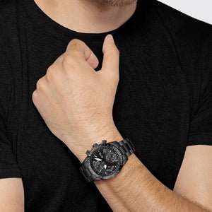 Hugo Boss Pilot Edition Black Dial Black Steel Strap Watch for Men - 1513854 Watches Hugo Boss   