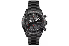 Hugo Boss Aero Black Dial Black Steel Strap Watch for Men - 1513771 Watches Hugo Boss   