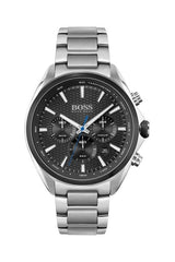 Hugo Boss Montre Distinct Black Dial Silver Steel Strap Watch for Men - 1513857 Watches Hugo Boss   