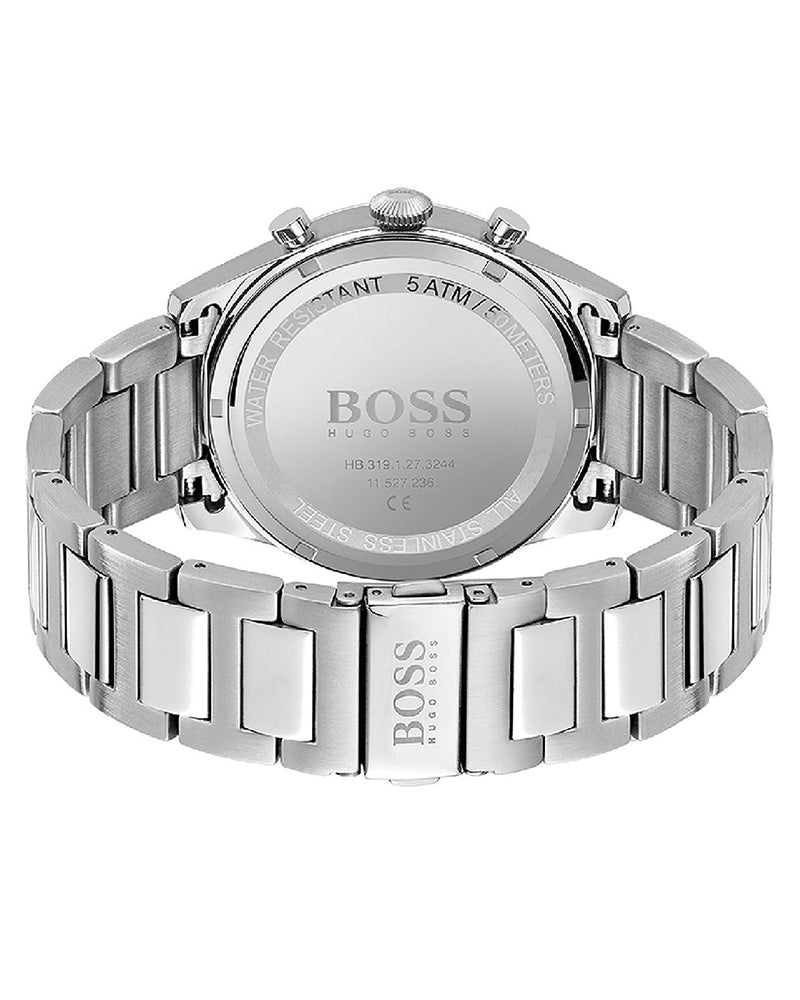 Hugo Boss Pioneer Blue Dial Silver Steel Strap Watch for Men - 1513867 Watches Hugo Boss   