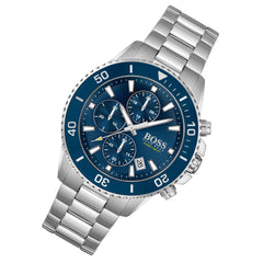 Hugo Boss Admiral Blue Dial Silver Steel Strap Watch for Men - 1513907 Watches Hugo Boss   