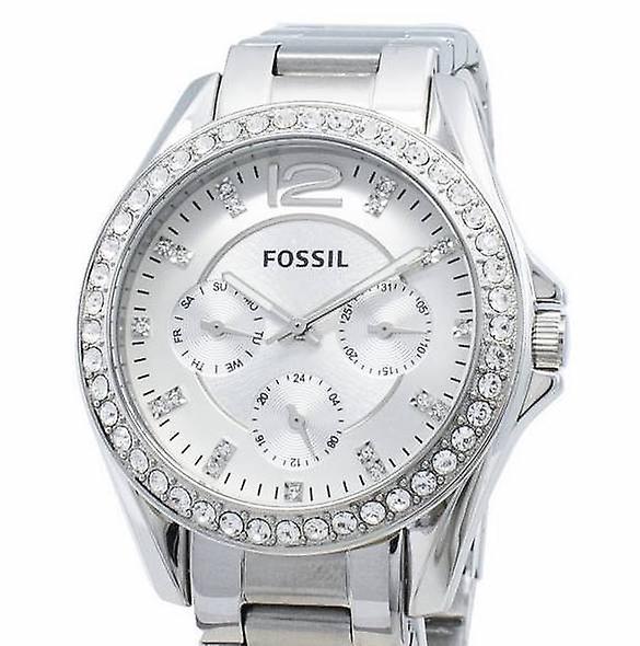 Fossil Riley Multifunction Silver Dial Silver Steel Strap Watch for Women - ES3202 Watches Fossil   