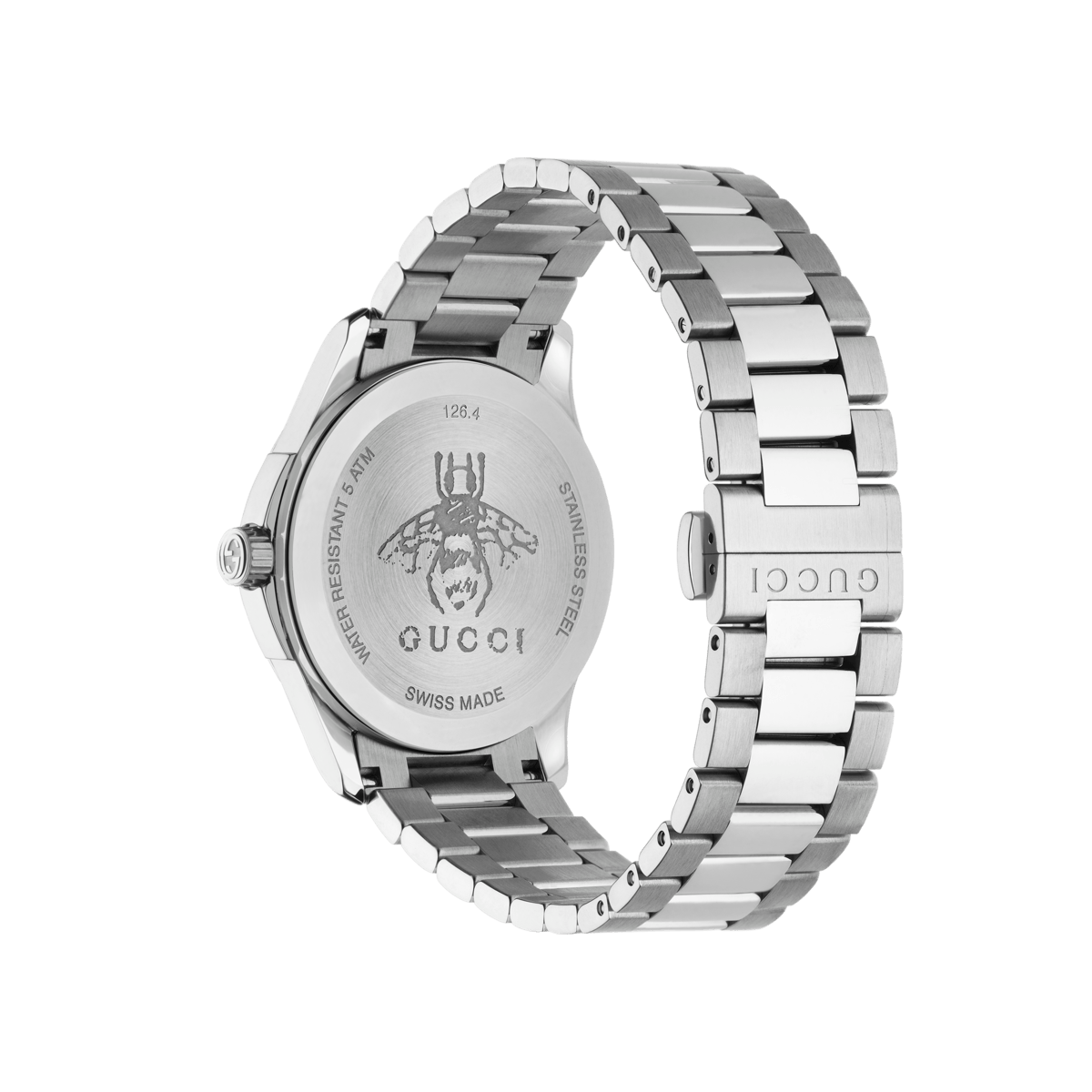 Gucci G Timeless Silver Dial Silver Steel Strap Watch For Women - YA1264095 Watches Gucci   